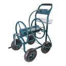 Garden Hose Reel Cart - 4 Wheels Portable Garden Hose Reel Cart with Storage Basket