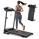 Folding Treadmill with Incline 2.5HP 12KM/H Electric Treadmill for Home Foldable, Bluetooth Music Cup Holder Heart Rate Sensor