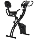Folding 3-in-1 Recumbent Exercise Bike Upright Workout Bike & Arm Resistance Bands, Adjustable Seat, 8-Level Magnetic Resistance