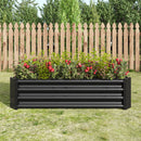 Metal Raised Garden Bed Rectangle Raised Planter 4¡Á2¡Á1ft for Flowers Plants Vegetables Herb Black