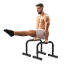 Push Up Bar & 14in High Parallettes Bars Dip Station with Foam Handles, No Wobbling Dip Bars