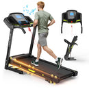 Folding Treadmill for Home Electric Treadmill Workout Running Machine, Handrail Controls Speed, Pulse Monitor,APP