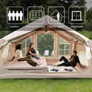Inflatable Camping Tent with canopy , 4 Season Waterproof Windproof, Clear Skylight & 420D Oxford Waterproof