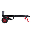 Heavy duty manual truck with double handles 330 lb steel trolley with 10in rubber wheels for warehouse/garden