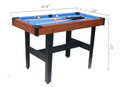 48 Inch 3-in-1 Multi Game Table - Combo Game Table Set - Billiards/Pool, Glide Hockey and Table Tennis for Home Game Room