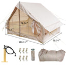 Inflatable Tent With Pump,Glamping Tents For 4-6 Person, Easy Setup 4 Season Waterproof Outdoor Tent Luxury Glamping Tent