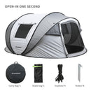 4-6 Persons White + Gray Pop-Up Boat Tent
