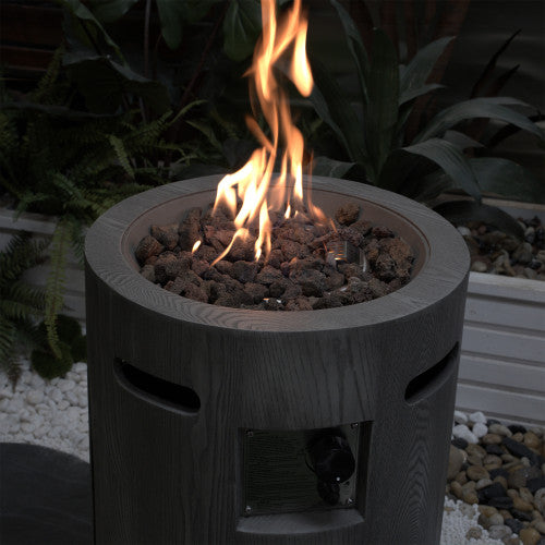 32000 BTU CSA Certification Diameter 20 Inch Round Outdoor Gas Fire Pit Contain 2.5kg Lava Stone And Rainproof Cover for Outdoor Garden