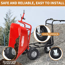 RedRock Wheelbarrow Utility Cart Electric Powered Cart 48V28Ah 500W Capacity 500lbs Material Debris Hauler 1000lbs Towing