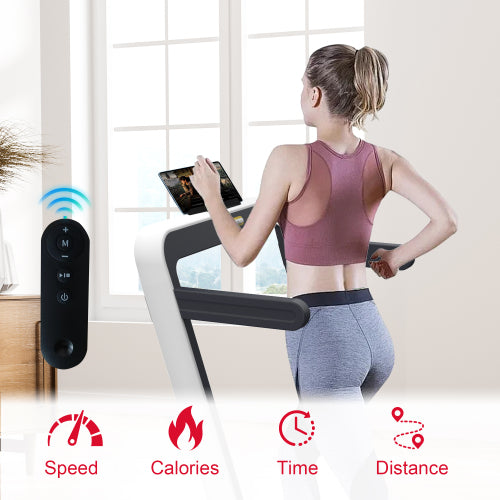 2 in 1 Under Desk Treadmill, 2.5HP Folding Electric Treadmill Walking Jogging Machine with Remote Control