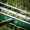 Heavy Duty Rolling Lawn Aerator Rolling Lawn Aerator with 3-Piece Long Steel Handle for Garden Yard Grass Maintenance