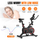 Compact Indoor Cycling Exercise Bike with LCD Monitor, Stationary Bike for Home Gym Cardio Workout