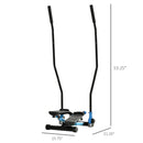 Soozier Twist Stair Stepper Machine with Rocking Handlebars, Cardio Climber Exercise Equipment with Hydraulic Resistance, LCD Display