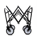 Extention ExCollapsible Foldable Wagon Cart Heavy Duty Utility Cart for Camping Shopping Sports Supports 225lbs Orange