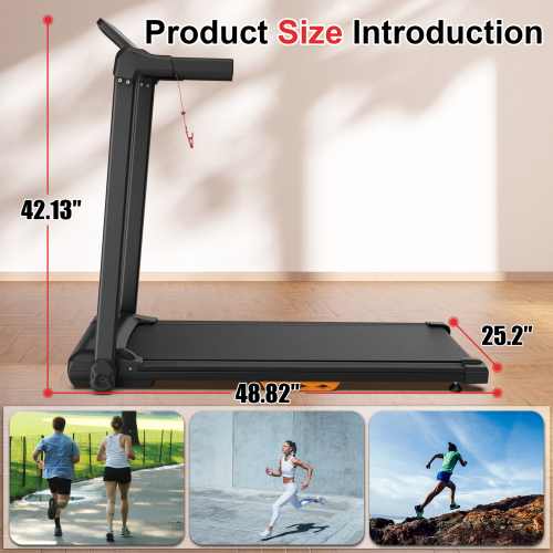 Walking Mat Treadmills Portable for Home & Office LED Display, 265 LB Capacity
