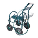 Garden Hose Reel Cart - 4 Wheels Portable Garden Hose Reel Cart with Storage Basket