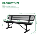 6 ft. Outdoor Steel Bench with Backrest in Black?