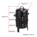 Outdoor Double-Layer Grill Charcoal Wood Fired Braising And Smoking Stove