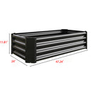 Metal Raised Garden Bed Rectangle Raised Planter 4¡Á2¡Á1ft for Flowers Plants Vegetables Herb Black
