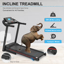 Home Foldable Treadmill with Incline, Folding Treadmill for Home Workout 5" LCD Screen 250 LB Capacity Bluetooth Music