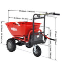 RedRock Wheelbarrow Utility Cart Electric Powered Cart 48V28Ah 500W Capacity 500lbs Material Debris Hauler 1000lbs Towing