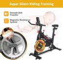 Black Stationary Bikes for Home Spin Indoor Exercise Bike with LCD Monitor for Home Gym Cardio Fitness Training