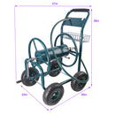 Garden Hose Reel Cart - 4 Wheels Portable Garden Hose Reel Cart with Storage Basket