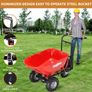 RedRock Wheelbarrow Utility Cart Electric Powered Cart 48V28Ah 500W Capacity 500lbs Material Debris Hauler 1000lbs Towing