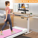Under Desk Treadmill 2 in 1 Portable Treadmill with Handle Remote Control LED Display Walking Jogging Machine