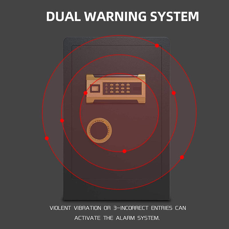 Security Safe Box for Home Office, 2.7 Cubic Feet Safe with Double Safety Key Lock and Password