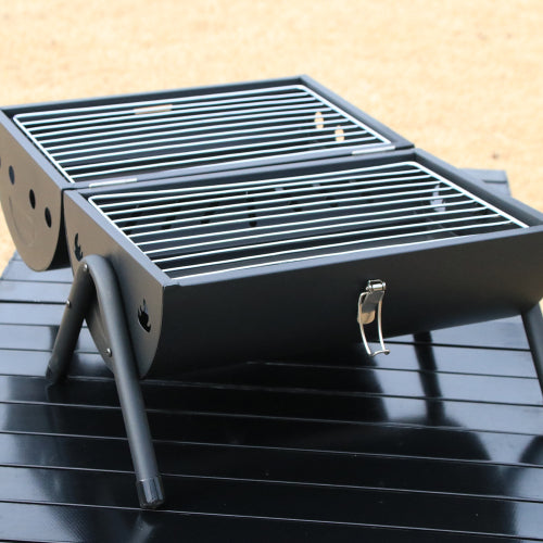 Portable Charcoal Grill with Small Tabletop Barbecue Grill for Outdoor Camping Backyard Party BBQ Cooking