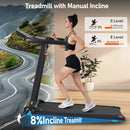 3.0HP Quiet Foldable Treadmills 10.0MPH 300 LBS Weight Capacity with Heart Rate Sensors,Type C & USB Bluetooth
