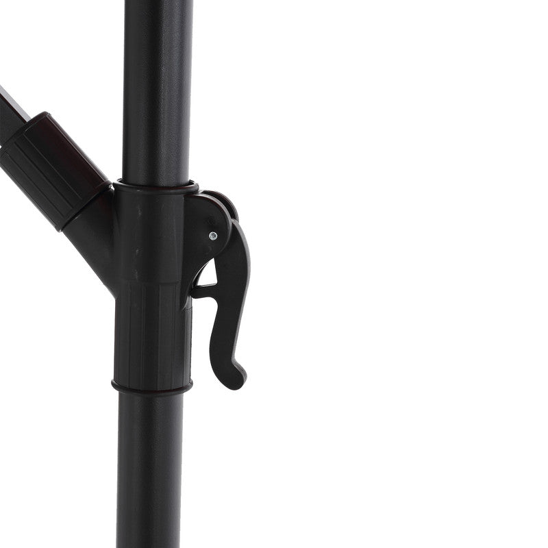 10ft Solar LED Offset Hanging Market Patio Umbrella (No Base)