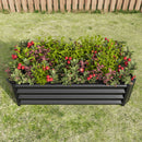 Metal Raised Garden Bed Rectangle Raised Planter 4¡Á2¡Á1ft for Flowers Plants Vegetables Herb Black