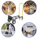 Hand Truck Dual Purpose 2 Wheel Dolly Cart and 4 Wheel Push Cart with Swivel Wheels 330 Lbs Capacity