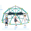 13ft Geometric Dome Climber Play Center, Kids Climbing Dome Tower with Hammock, Rust & UV Resistant Steel Supporting 1000 LBS