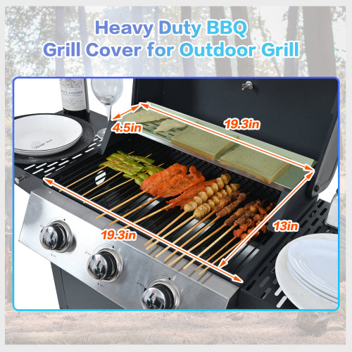 Propane Gas Grill 3 Burner Barbecue Grill Stainless Steel 26,000 BTU Patio Garden Barbecue Grill with Two Shelves