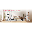 2 in 1 Under Desk Treadmill, 2.5HP Folding Electric Treadmill Walking Jogging Machine with Remote Control