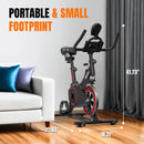 Compact Indoor Cycling Exercise Bike with LCD Monitor, Stationary Bike for Home Gym Cardio Workout
