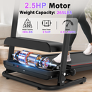 Folding Treadmill with Incline 2.5HP 12KM/H Electric Treadmill for Home Foldable, Bluetooth Music Cup Holder Heart Rate Sensor