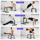 Push Up Bar & 14in High Parallettes Bars Dip Station with Foam Handles, No Wobbling Dip Bars