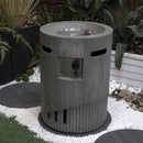 32000 BTU CSA Certification Diameter 20 Inch Round Outdoor Gas Fire Pit Contain 2.5kg Lava Stone And Rainproof Cover for Outdoor Garden