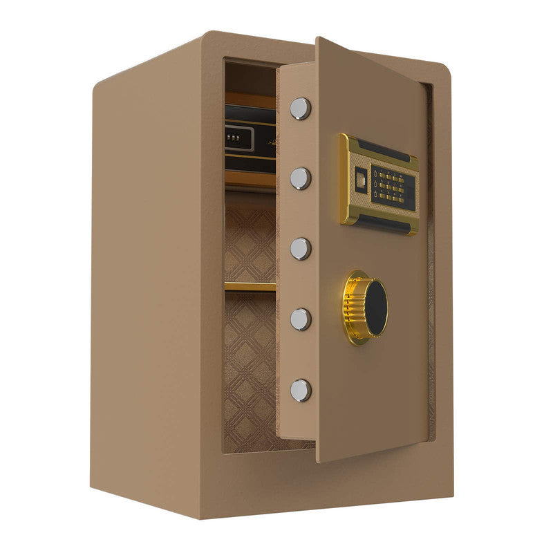 Security Safe Box for Home Office, 2.7 Cubic Feet Safe Brown