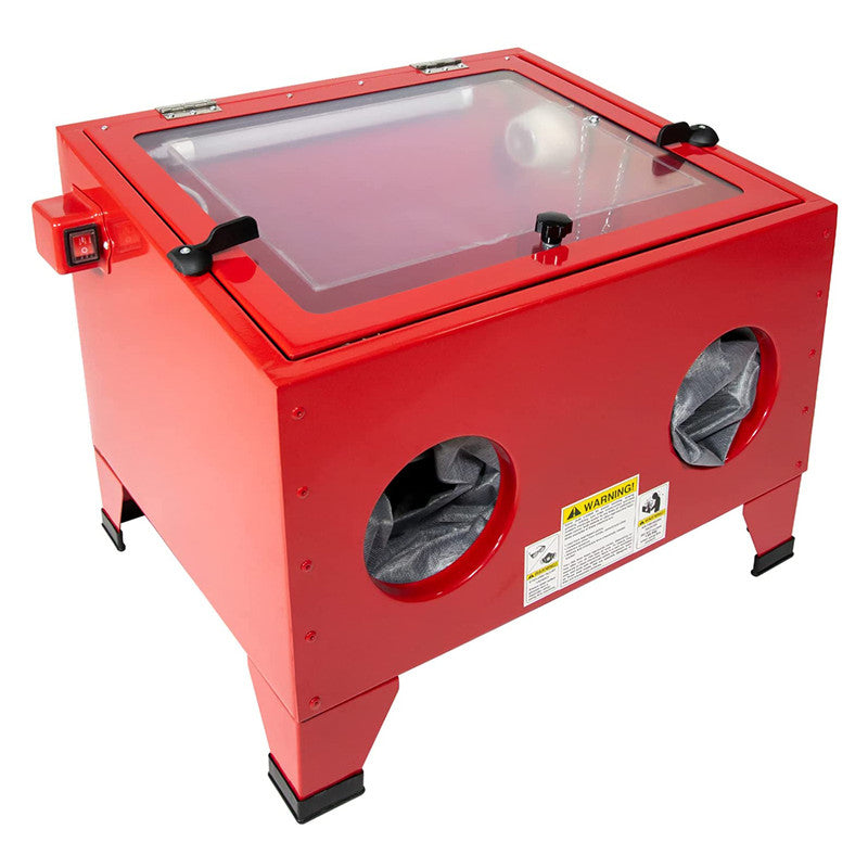 Bench Top Abrasive Blast Cabinet Sandblaster with Glass Viewing Windows