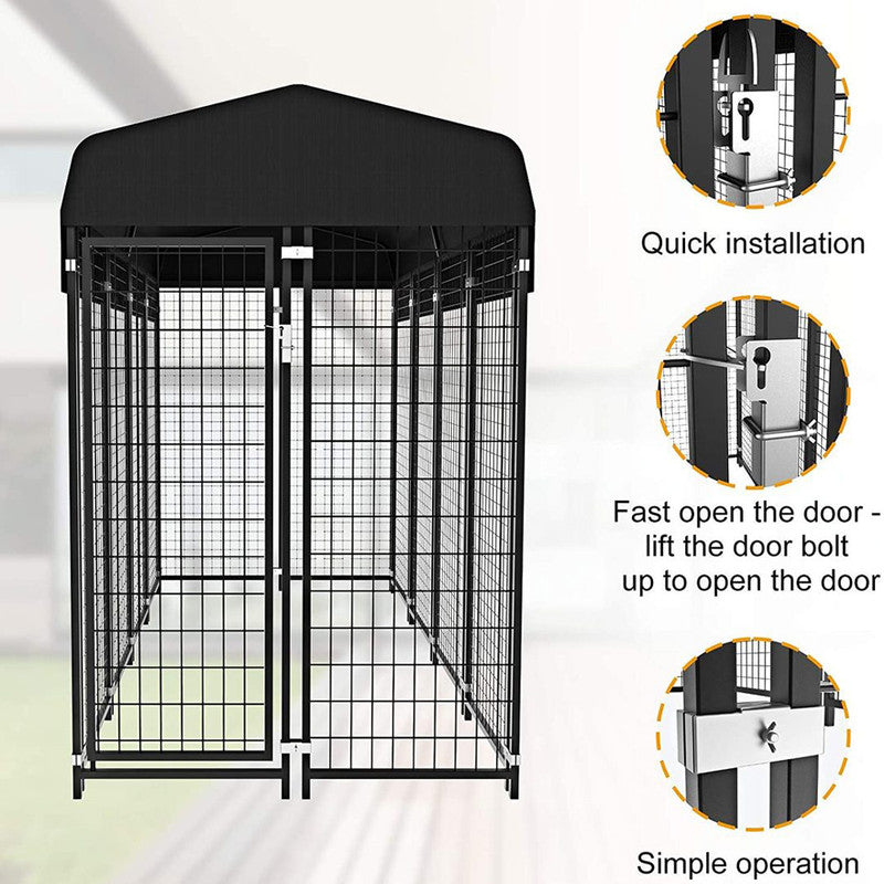 Dog Kennel Large Dog Kennel Outdoor with Waterproof Cover