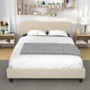 Queen Bed Frame Upholstered Linen Platform Bed Frame
