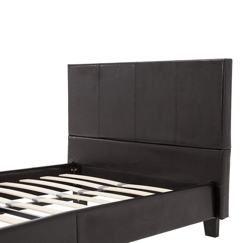 Twin Bed Frames Metal Platform Bed Frame with Tufted Upholstered Headboard