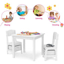 Kids Table and Chair Set with 2 Storage Boxes
