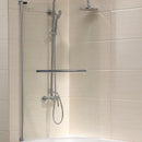 Glass Shower Door 55x31 inch Glass Enclosure Hinged Bathtub Frameless Shower Door