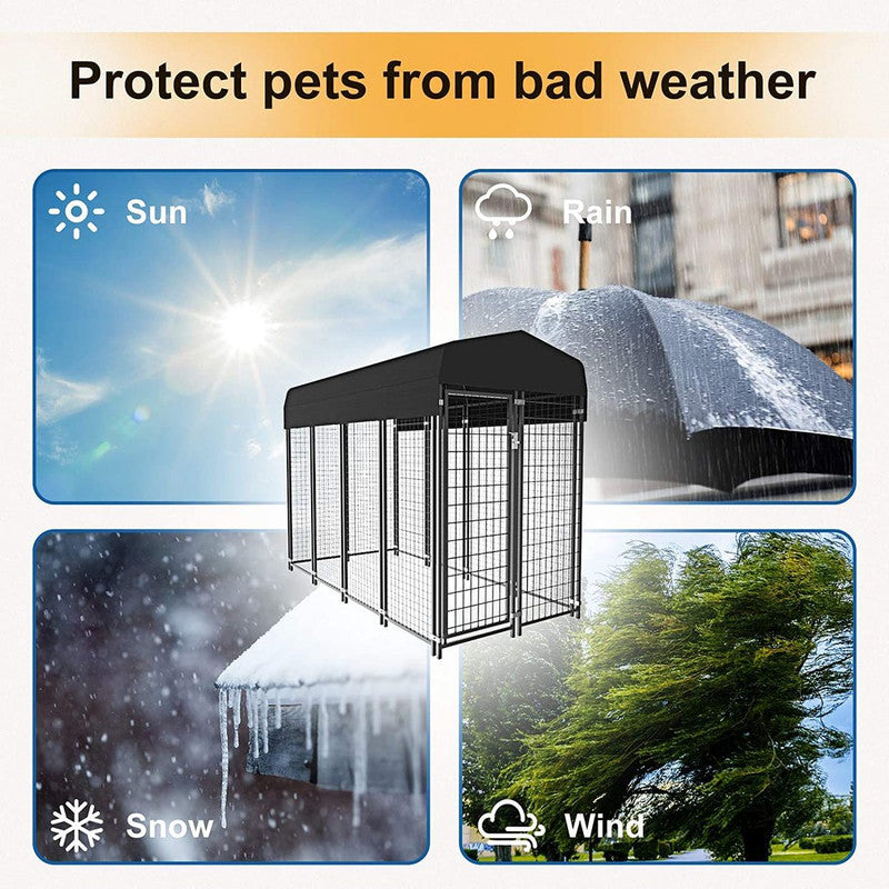 Dog Kennel Large Dog Kennel Outdoor with Waterproof Cover